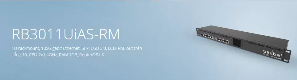 Thiết bị MIKROTIK RB3011UiAS-RM chính hãng với chức năng thông minh