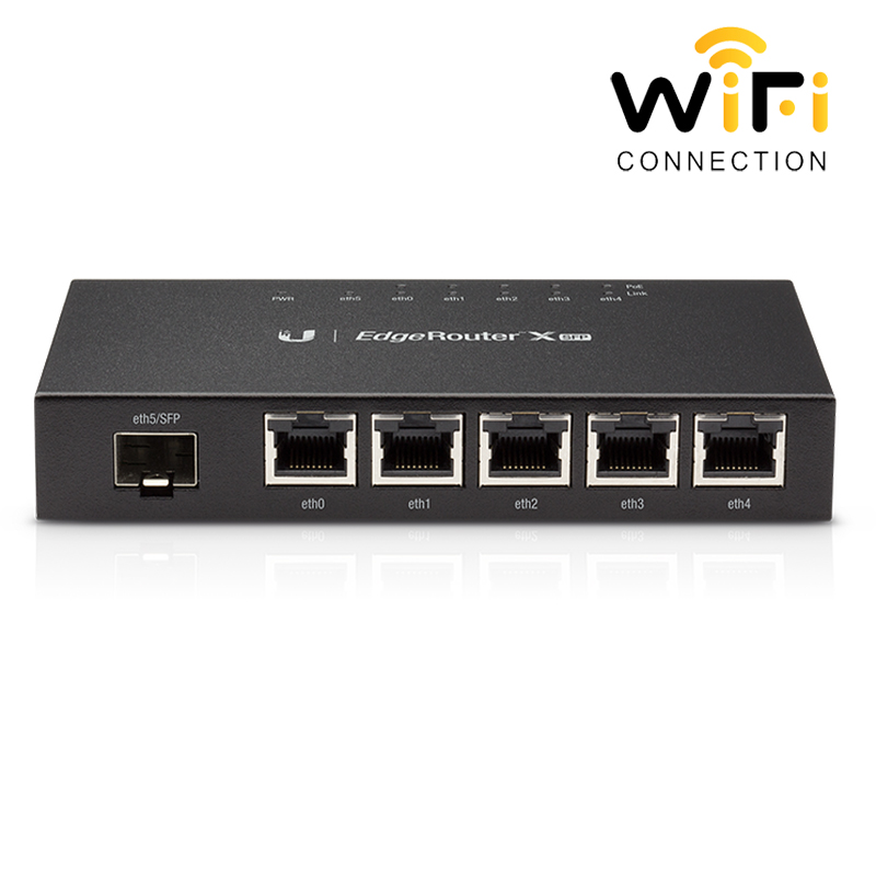 Thiết bị Router cân bằng tải Ubiquiti EdgeRouter X SFP (ER-X-SFP), 1 port quang và 5 ports Gigabit Ethernet với ngõ ra Passive PoE.
