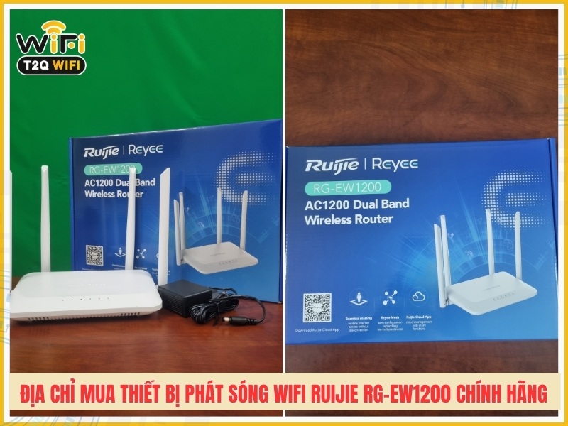 Mua thiết bị phát sóng WiFi Ruijie RG-EW1200 chính hãng tại T2QWIFI