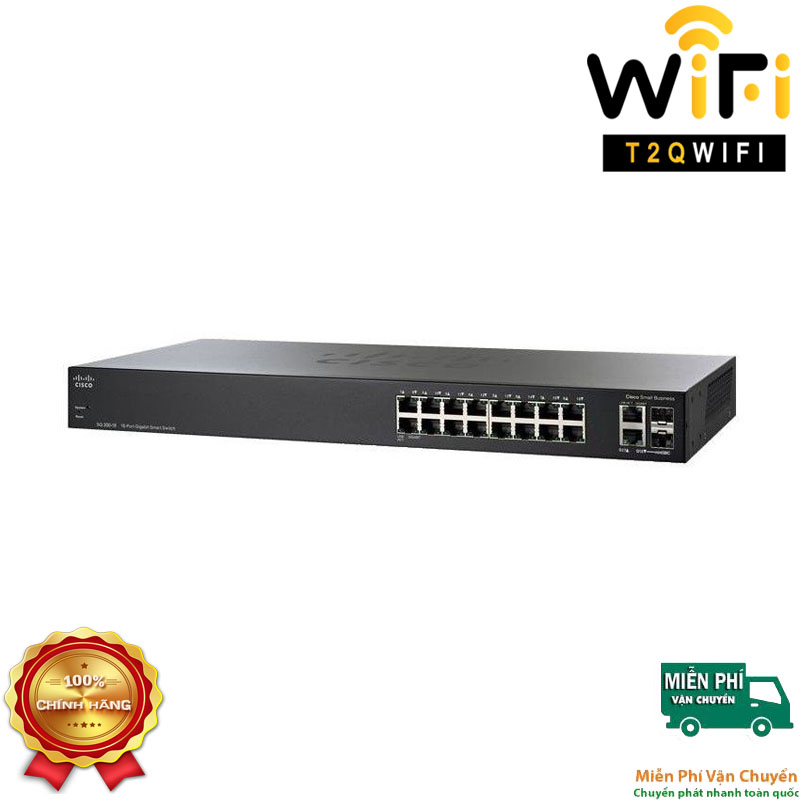 CISCO SG250-18-K9-EU, 16-port Gigabit+2-port Combo (RJ-45+SFP) Smart Switch