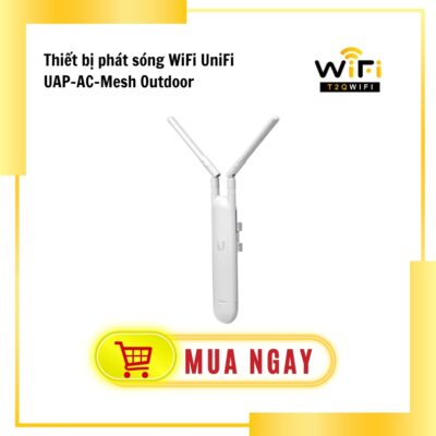 Thiết bị phát sóng WiFi UniFi UAP-AC-Mesh outdoor, hỗ trợ 100 kết nối đồng thời, 2 băng tần chuẩn 802.11ac