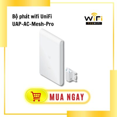 Thiết bị phát sóng WiFi UniFi UAP-AC-Mesh-Pro outdoor, hỗ trợ 120+ kết nối đồng thời, 2 băng tần chuẩn 802.11ac