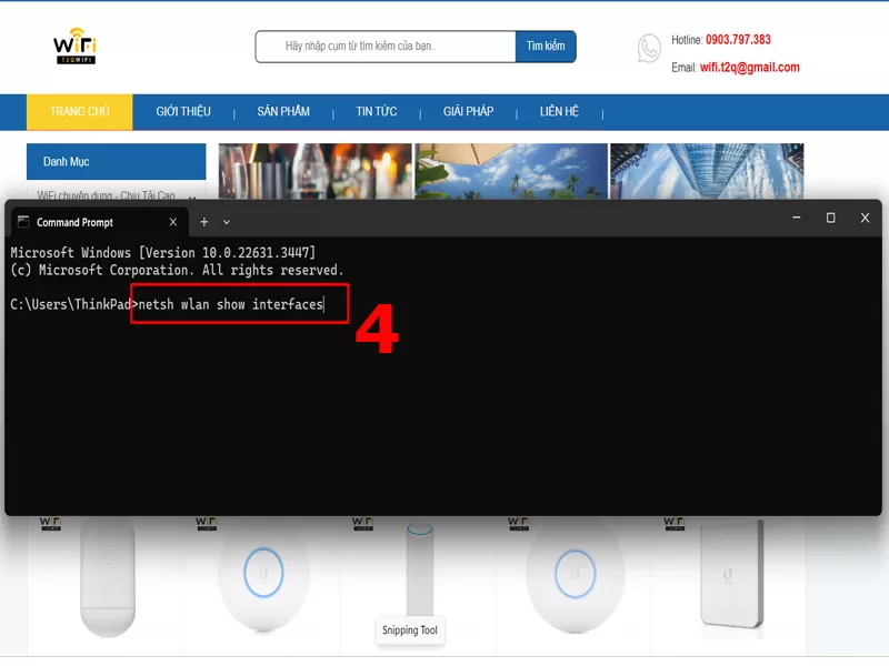 nhap lenh do toc do mang trong Command Prompt