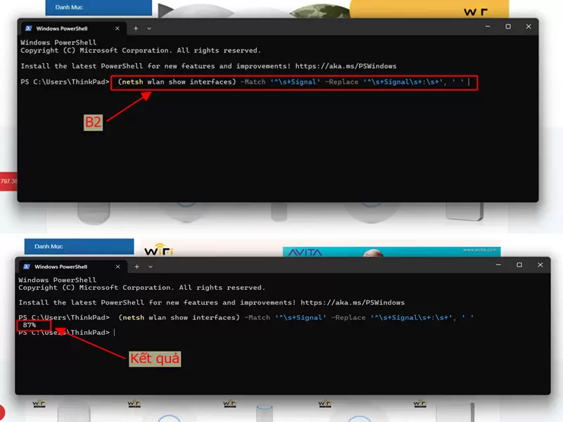 nhap lenh va doc ket qua do toc do mang bang windows powershell