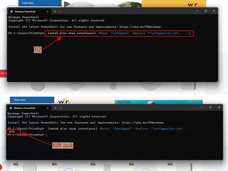 nhap lenh va doc ket qua do toc do mang bang windows powershell