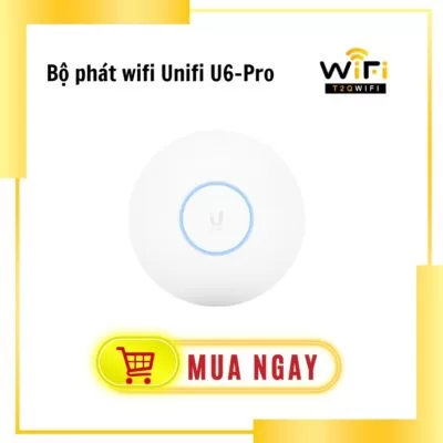 Thiết bị Phát Wifi UniFi U6-Pro Xuyên Tường, Hỗ Trợ Hơn 100 Kết Nối Đồng Thời, Tốc Độ 5.3 Gbp