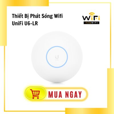Thiết Bị Phát Sóng Wifi UniFi U6-LR Chính Hãng Xuyên Tường, Hỗ Trợ Hơn 300 Kết Nối Đồng Thời, Tốc Độ Cao