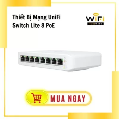 Thiết Bị Mạng UniFi Switch Lite 8 PoE (USW-Lite-8-POE)