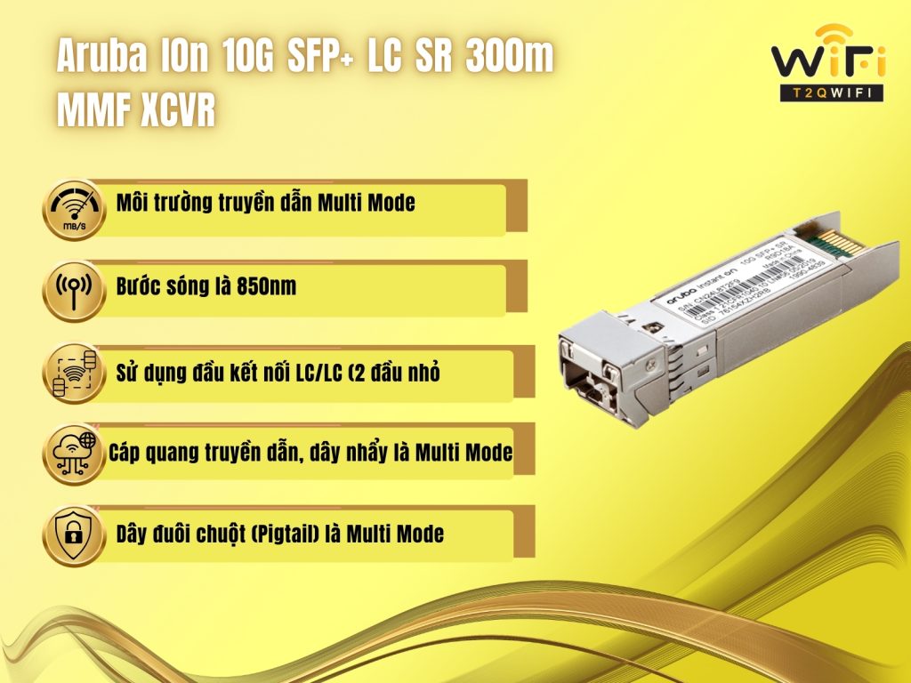 Thong so ky thuat Aruba IOn 10G SFP LC SR 300m 