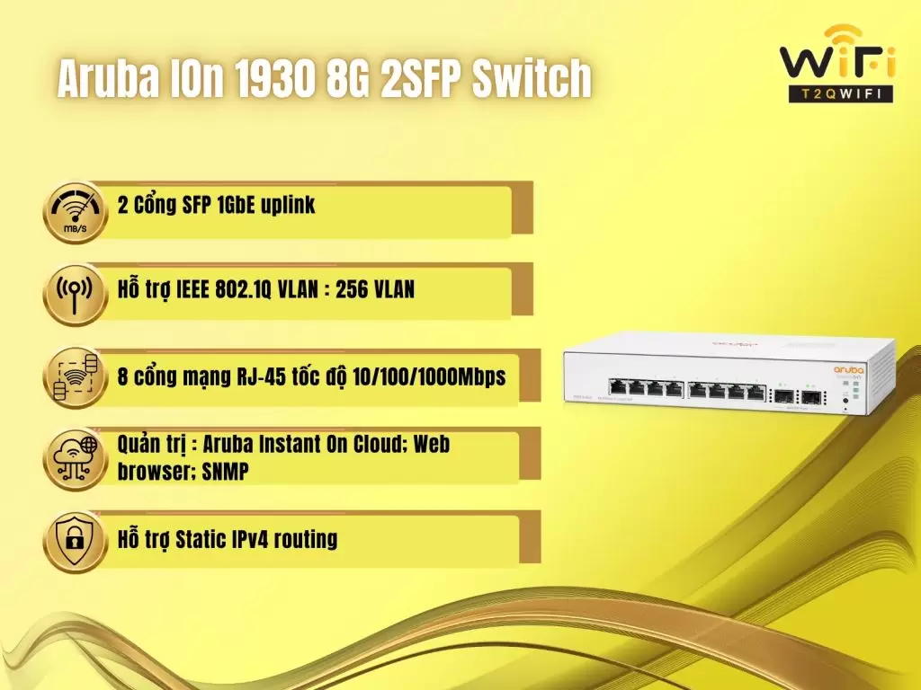 Chi tiet Aruba IOn 1930 8G 2SFP Switch