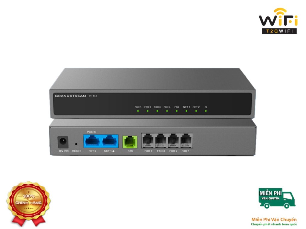 Tinh nang cua bo chuyen doi VoIP Grandstream ATA HT841, ho tro 1 FXS và 4 cong FXO