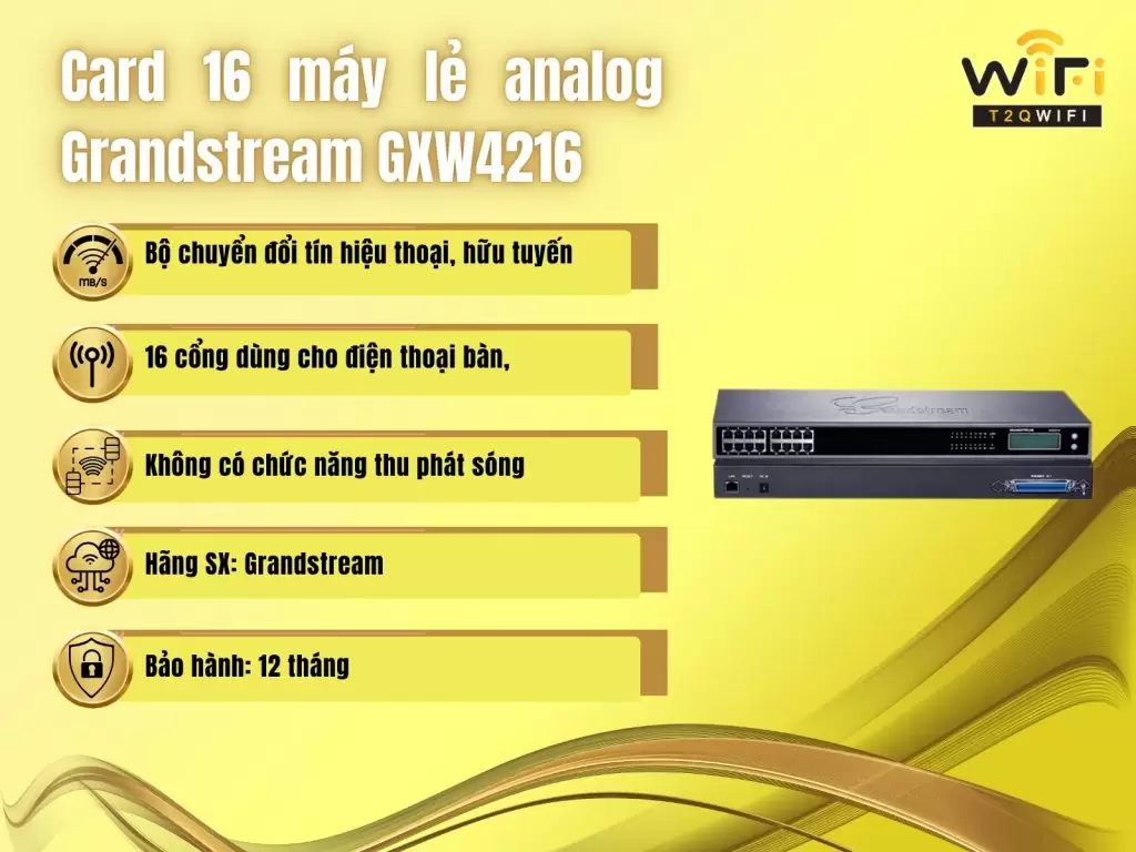 thong tin cau hinh Grandstream GXW4216