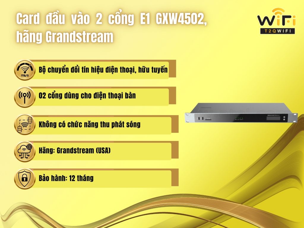 Thong so ky thuat Grandstream GXW4502