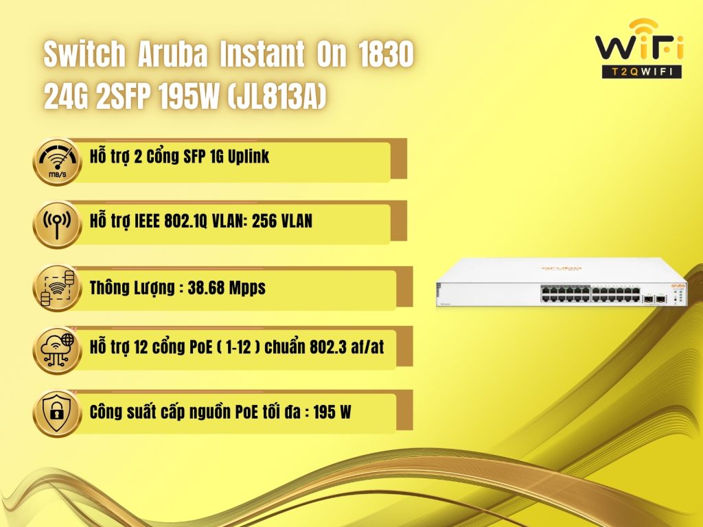 Gioi thieu tong quan ve Switch Aruba Instant On 1830 24G 2SFP 195W JL813A