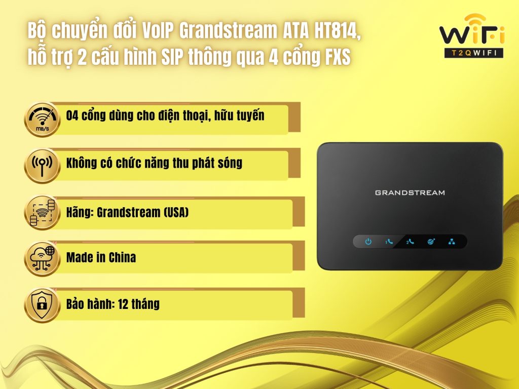 Thong so ky thuat của Grandstream ATA HT814