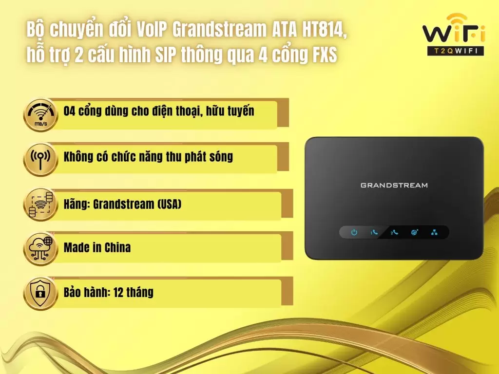 Thong so ky thuat của Grandstream ATA HT814