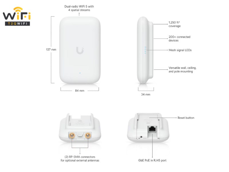 Bộ phát sóng wifi UniFi UK-Ultra dễ dàng lắp đặt