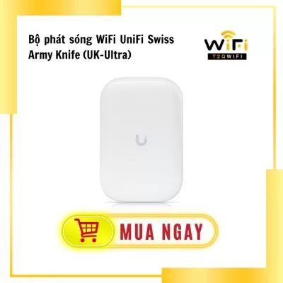 Bộ phát sóng WiFi UniFi Swiss Army Knife (UK-Ultra), Hỗ trợ ăng-ten gắn ngoài, Kết nối 200+ đồng thời