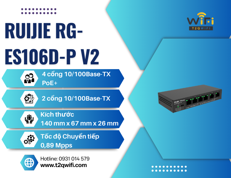 Thiết bị chuyển mạch ES106D-P V2