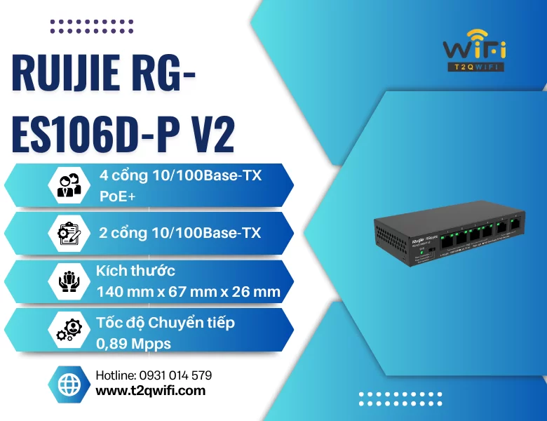 Thiết bị chuyển mạch ES106D-P V2