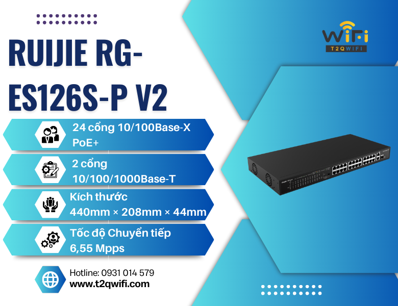 Thiết bị chuyển mạch RG-ES126S-P V2