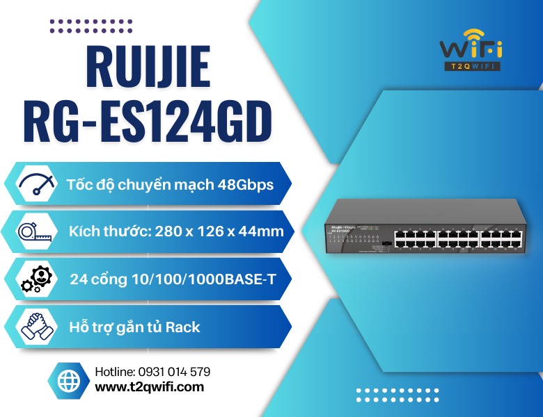 Thiết bị chuyển mạch Ruijie RG-ES124GD