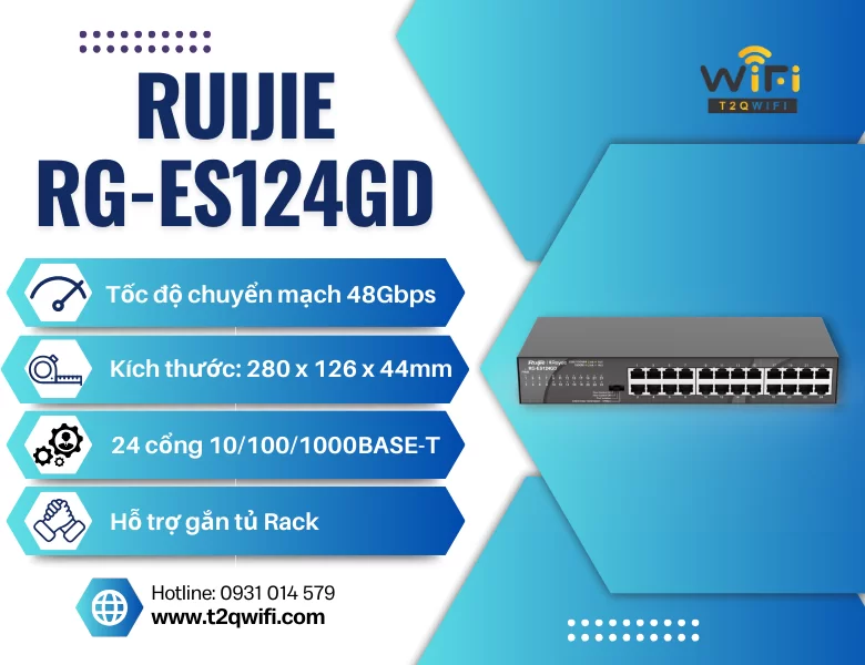 Thiết bị chuyển mạch Ruijie RG-ES124GD