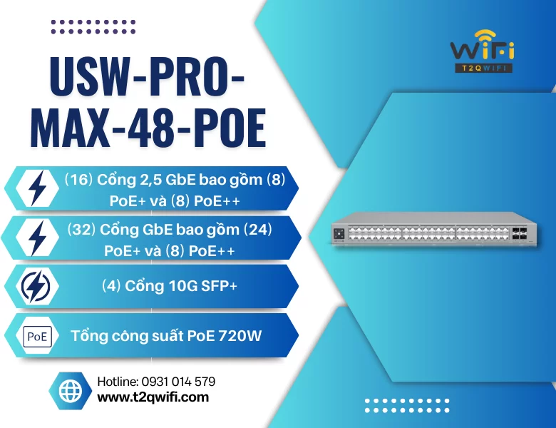 Thiết bị chuyển mạch USW-Pro-Max-48-PoE