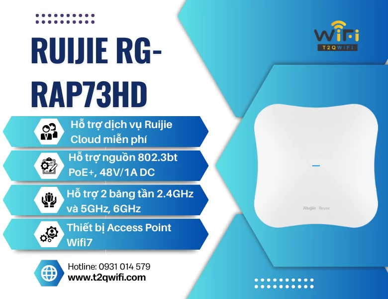 Thiết bị phát WiFi7 Ruijie RG-RAP73HD