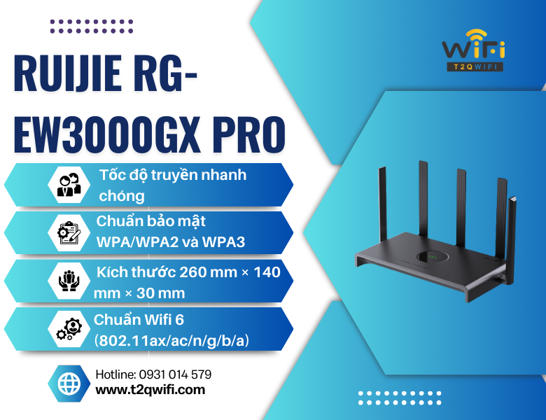 Bộ Phát Wifi Ruijie Reyee RG-EW3000GX PRO