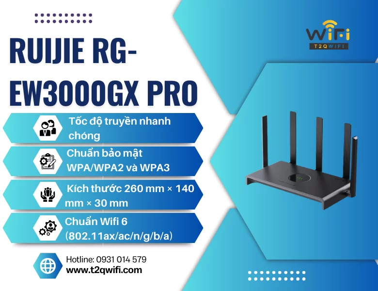 Bộ Phát Wifi Ruijie Reyee RG-EW3000GX PRO