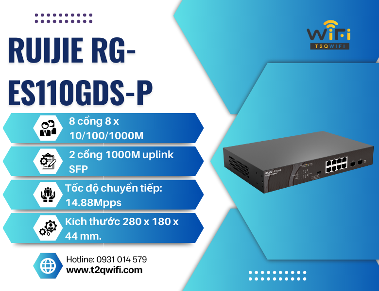 Thiết bị chuyển mạch Ruijie RG-ES110GDS-P