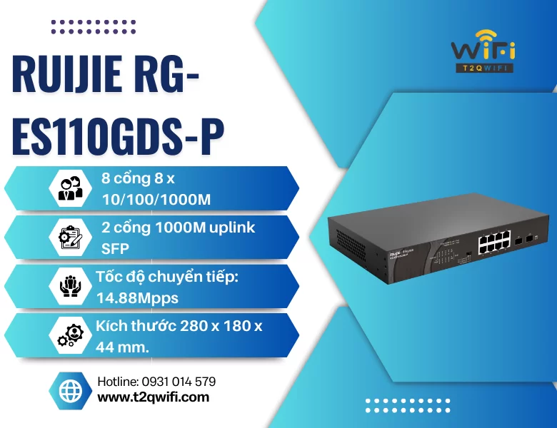 Thiết bị chuyển mạch Ruijie RG-ES110GDS-P
