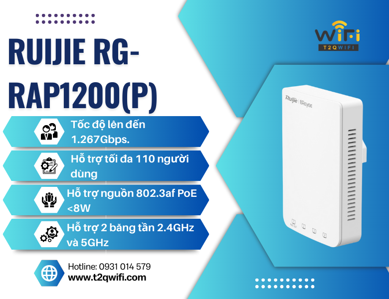 Thiết bị phát WiFi Ruijie RG-RAP1200(P)