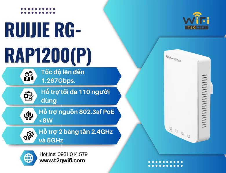Thiết bị phát WiFi Ruijie RG-RAP1200(P)