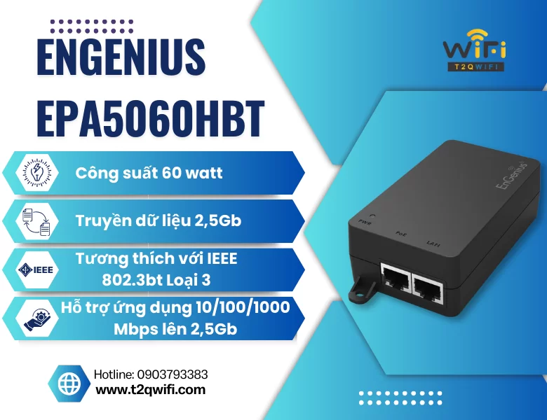Bộ cấp nguồn PoE EnGenius EPA5060HBT