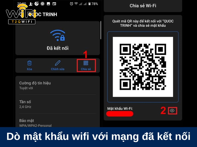 Cach do mat khau wifi voi mang da ket noi truoc do