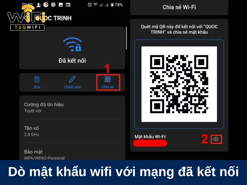 Cach do mat khau wifi voi mang da ket noi truoc do