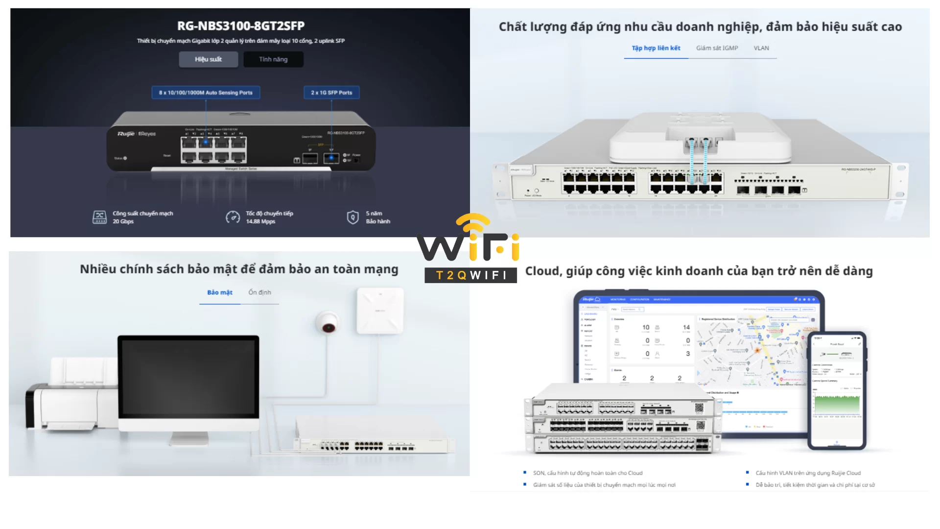 Đặc trưng về Thiết bị chuyển mạch Ruijie RG-NBS3100-8GT2SFP