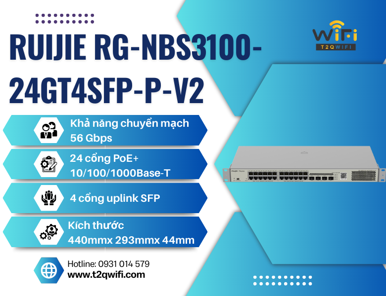 Thiết bị chuyển mạch Ruijie RG- NBS3100-48GT4SFP-P