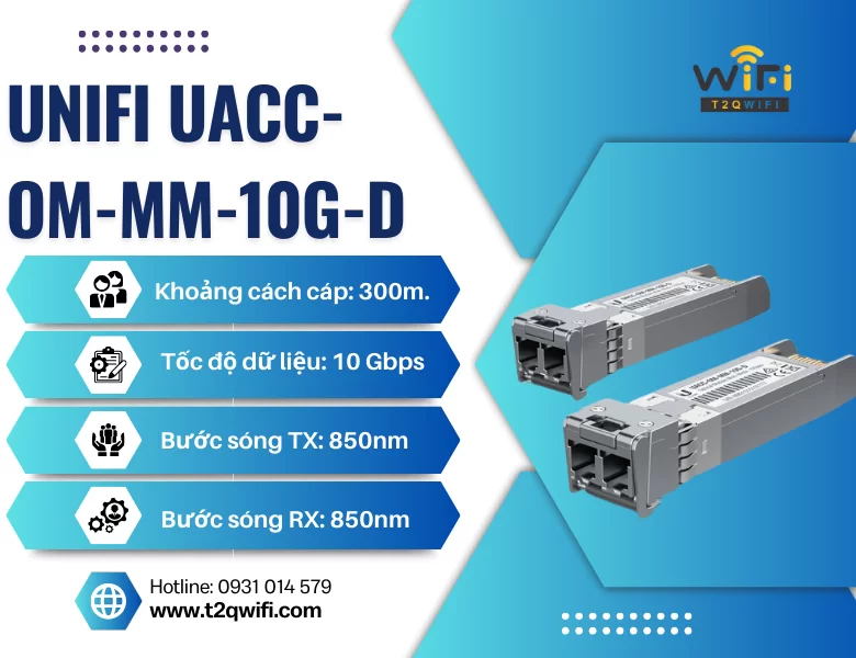 Module quang SFP Ubiquiti Multi-Mode UACC-OM-MM-10G-D