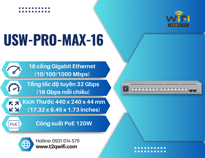 Thiết bị chuyển mạch USW-Pro-Max-16