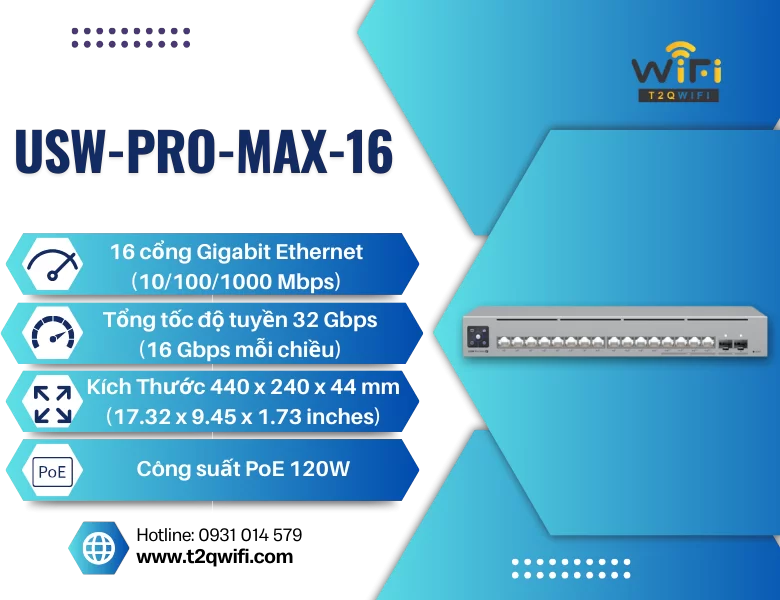 Thiết bị chuyển mạch USW-Pro-Max-16