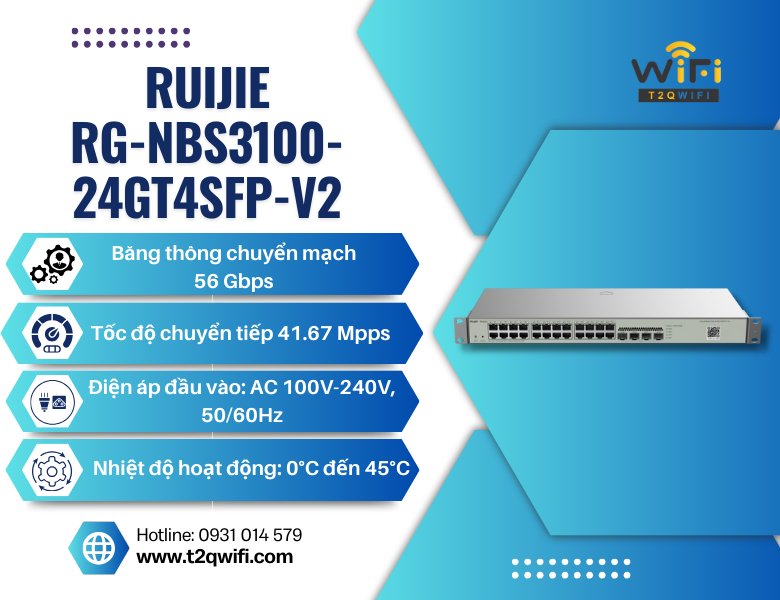Thiết bị chuyển mạch Ruijie RG-NBS3100-24GT4SFP-V2