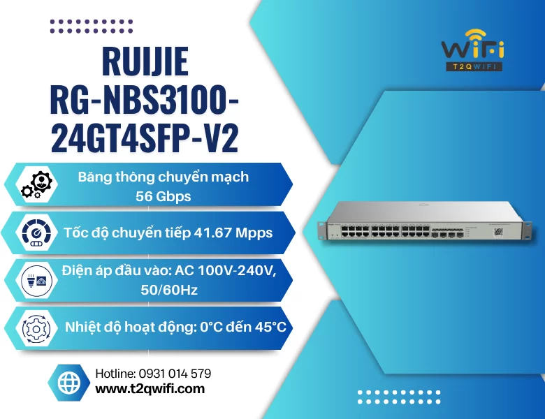 Thiết bị chuyển mạch Ruijie RG-NBS3100-24GT4SFP-V2