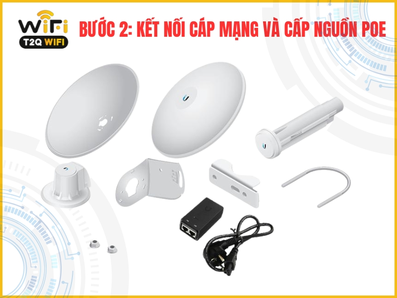 Buoc 2 Ket noi cap mang va cap nguon PoE