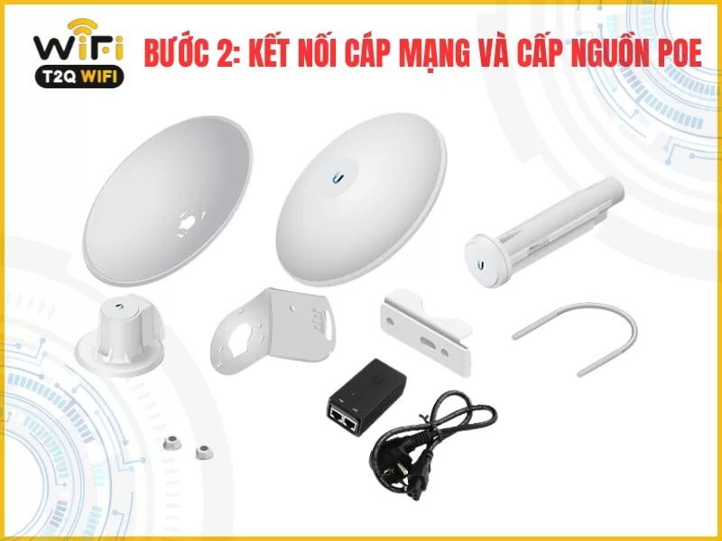Buoc 2 Ket noi cap mang va cap nguon PoE