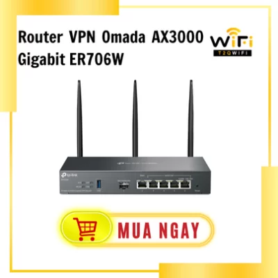 Router VPN Gigabit AX3000 Omada ER706W | Chuẩn WiFi 6 | Hỗ trợ Omada SDN | Cổng kết nối linh hoạt