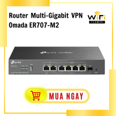 Router VPN Multi-Gigabit Omada ER707-M2 | 2 x 2.5G Ports | 6 WAN Ports | OpenVPN, IPsec, L2TP/PPTP