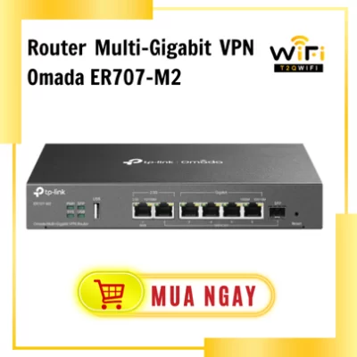 Router VPN Multi-Gigabit Omada ER707-M2 | 2 x 2.5G Ports | 6 WAN Ports | OpenVPN, IPsec, L2TP/PPTP